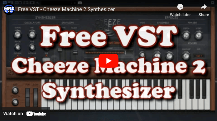 Video thumbnail for the free Cheeze Machine 2 synthesizer VST