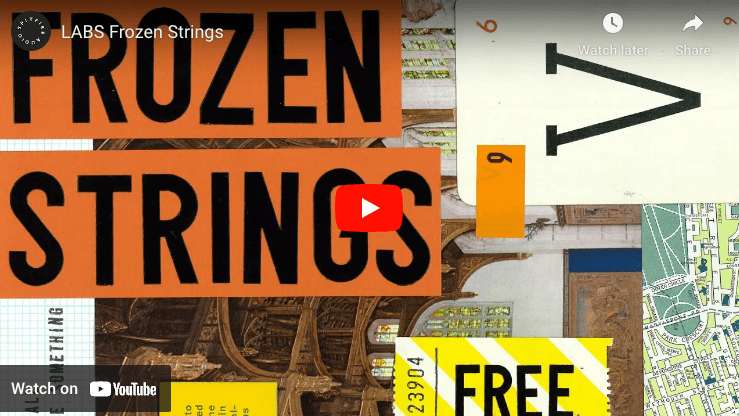 Video thumbnail for Spitfire LABS Frozen Strings with collage artwork