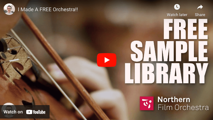 Video thumbnail for Dan Keen's free Northern Film Orchestra sample library showing a violinist bowing