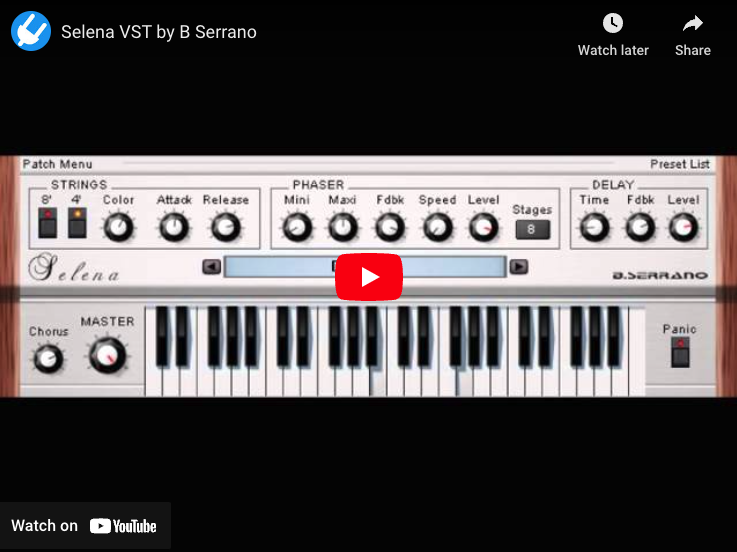 Video thumbnail for the Selena string synth VST by B Serrano
