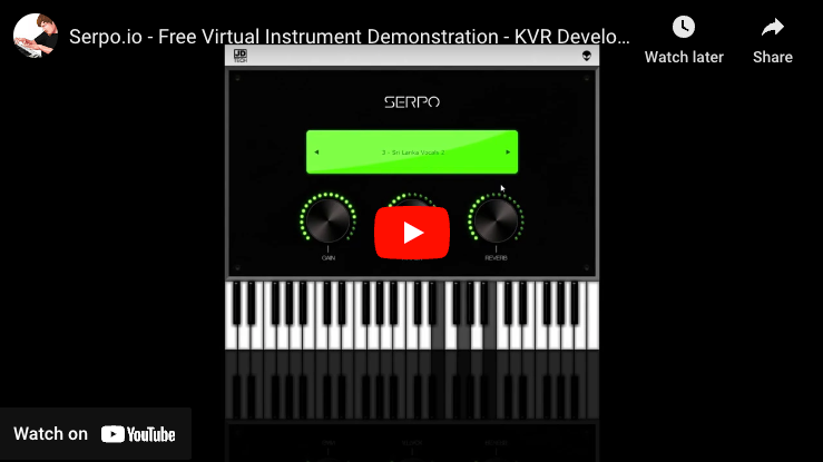 Video thumbnail for the Serpo free virtual instrument demonstration