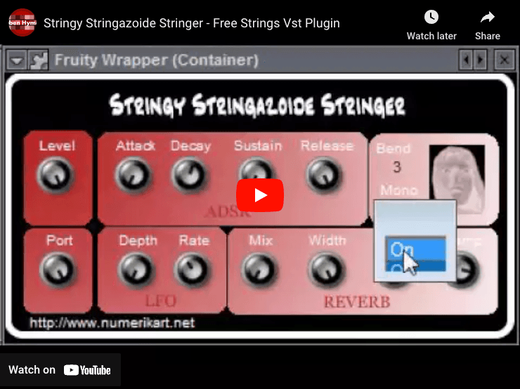Video thumbnail for the Stringy Stringazoide Stringer free strings VST plugin
