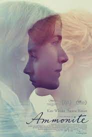 Mood board image: Ammonite film poster with two faces in a double exposure
