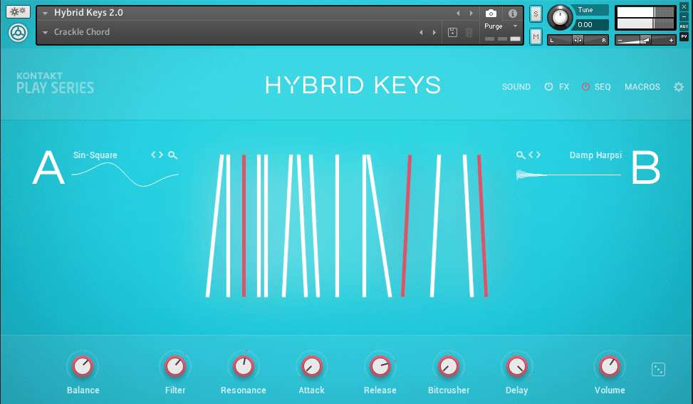 Using Native Instruments Hybrid Keys to start our documentary music